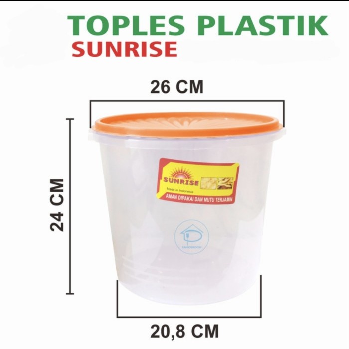 Toples Plastik Tebal Premium 10 Liter Kedap Udara Tempat Kerupuk Murah