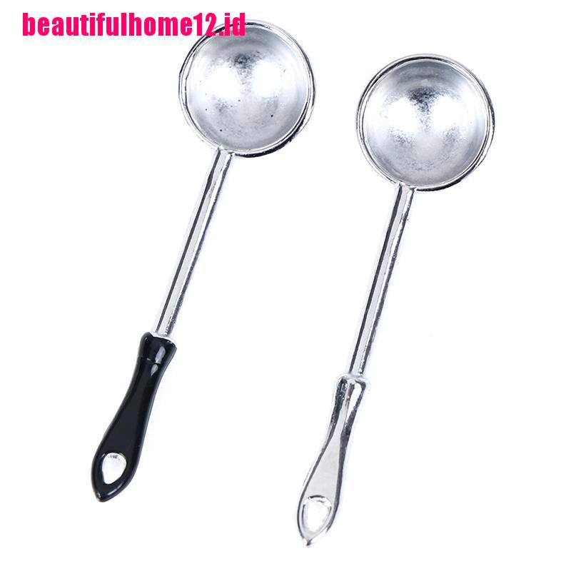 【beautifulhome12.id】2Pcs 1:12 Dollhouse miniature accessories mini stir fry spoon cooking spoon