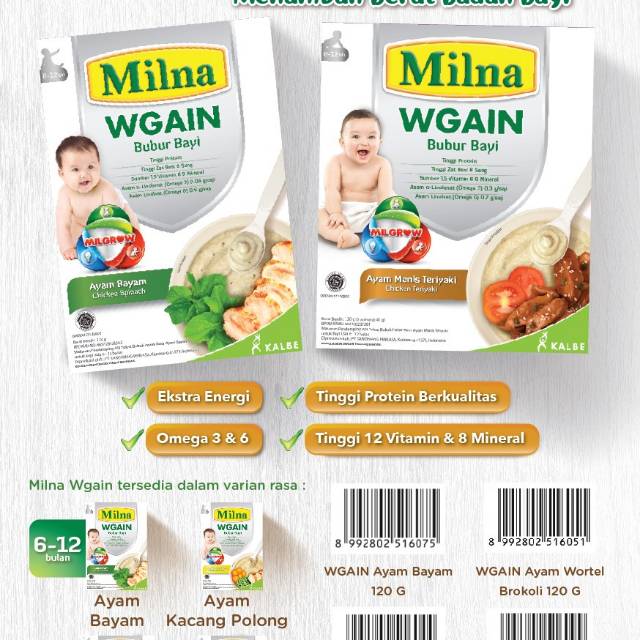 Milna Wgain 6+ dan 8+ 120 gr