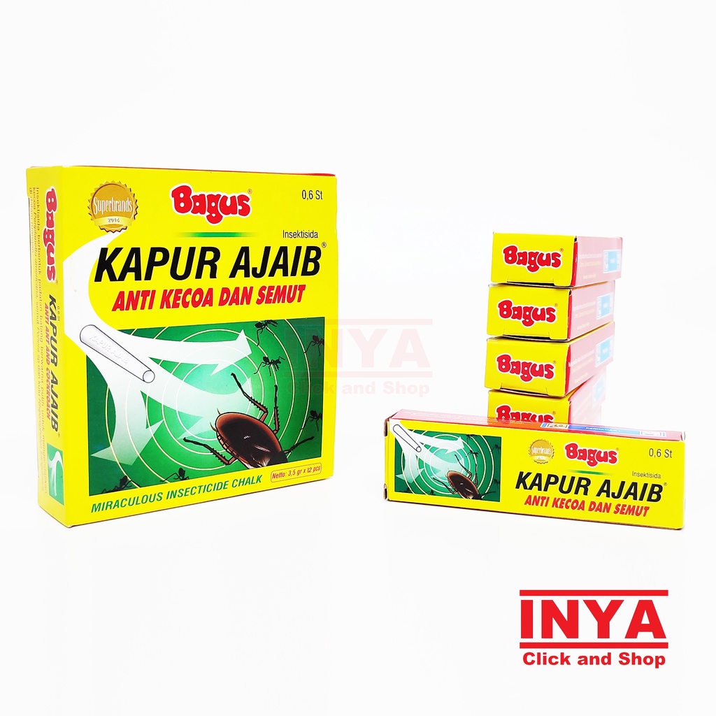 KAPUR AJAIB BAGUS ANTI KECOA DAN SEMUT BOX 12pcs x 3.5gr