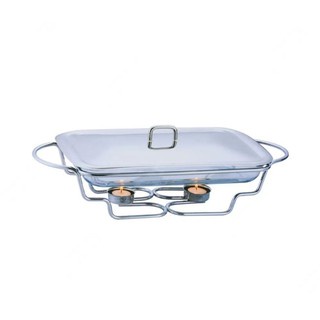 PYREX Food Warmer With Glass Dish 3.2Liter Lilin Kaca Prasmanan BATAM