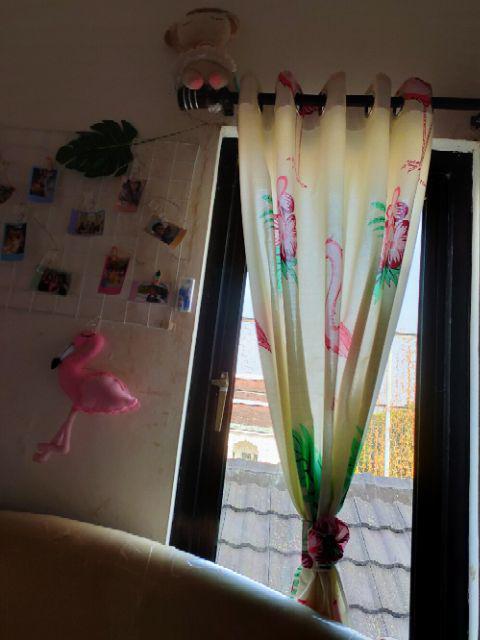 Gorden Minimalis Murah Motif Flamingo