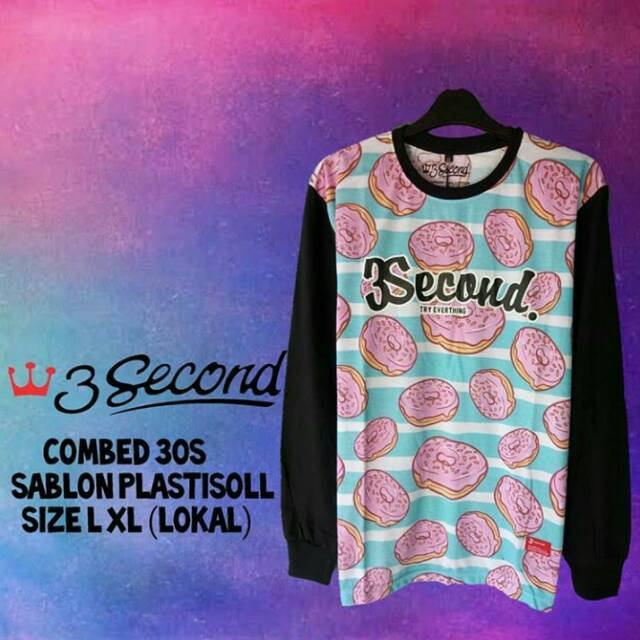 Kaos 3second lengan panjang
