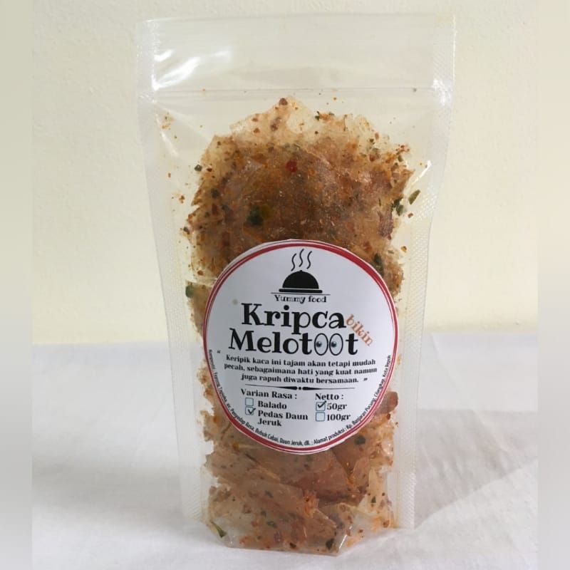 

Keripik Kaca Pedas Daun Jeruk