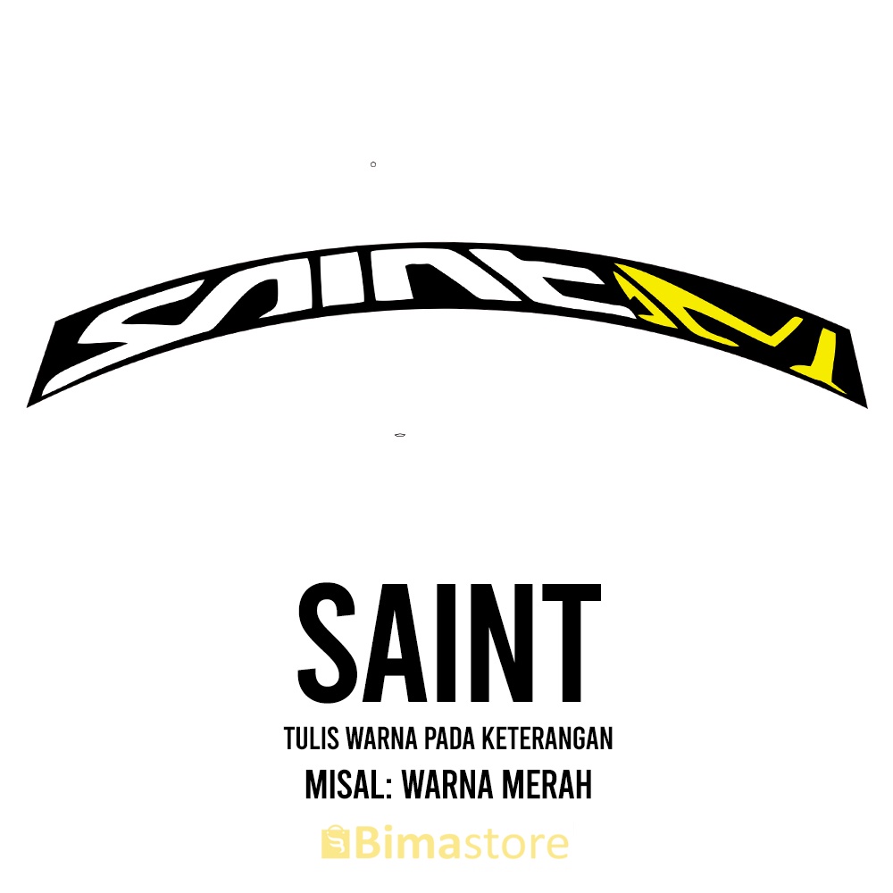 Sticker Decal Rims Sepeda SAINT | Lebar 1 - 3 cm | Diameter 16", 18", 20", 24", 27.5", 29", 700c | S
