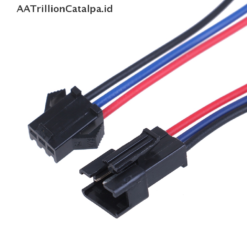 (AATrillionCatalpa) 5 Pasang Konektor Kabel SM 2Pin 3Pin 4Pin Male &amp; Female 20cm Untuk Lampu Strip LED