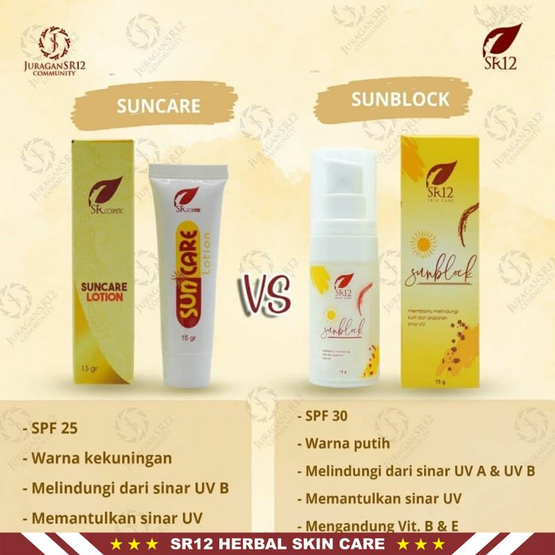 Sunscreen SR12 | Sunblock SR12 &amp; Suncare Lotion SR12 | Perawatan Wajah SR12 Skincare