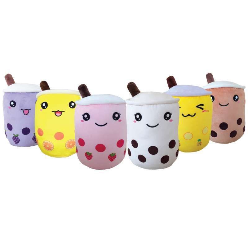 Boneka Boba LED Bubble Milk Tea Pearl Brown Sugar/Boneka Viral/ Boneka Buble Tea