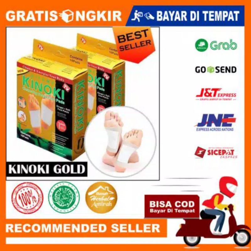 [𝐎𝐑𝐈𝐆𝐈𝐍𝐀𝐋] Kinoki Gold Koyo Kaki Detox ASLI isi 10 sachet bau jahe