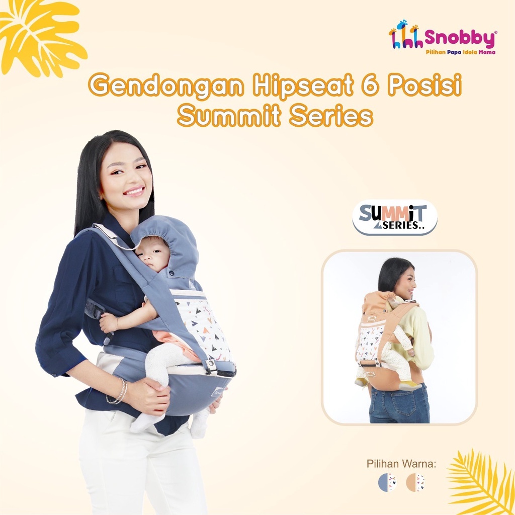 Snobby Gendongan Bayi Hipseat 6 Posisi + Saku Sirkulasi Print Summit Series - TPG 6241