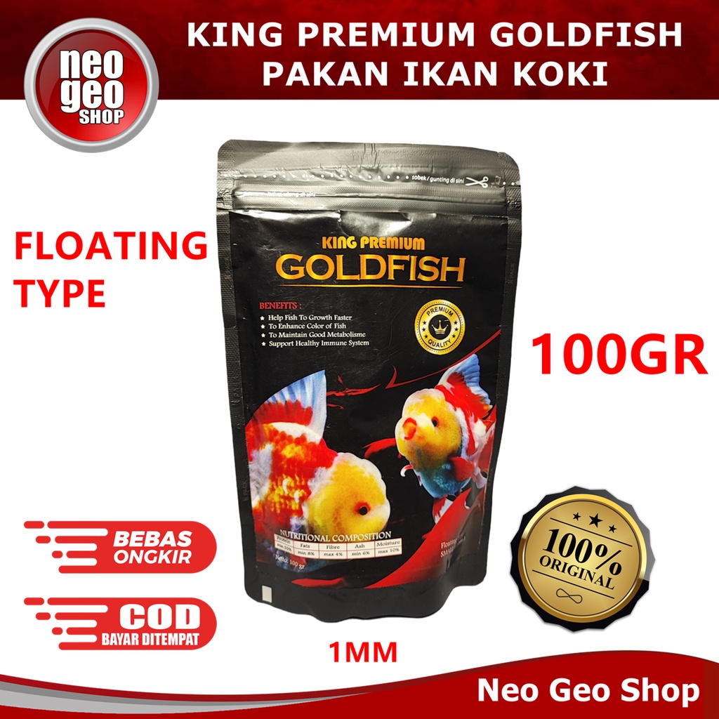 KING PREMIUM 88 GOLDFISH 100 gram makanan pakan ikan mas koki