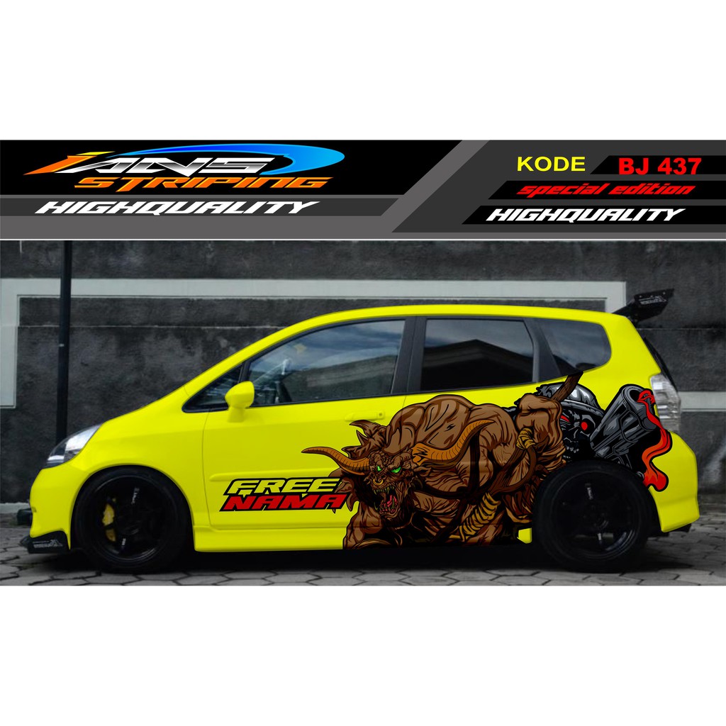 VARIASI STICKER MOBIL HONDA JAZZ, BRIO, AGYA / DECAL STICKER MOBIL JAZZ / STIKER MOBIL SAMPING