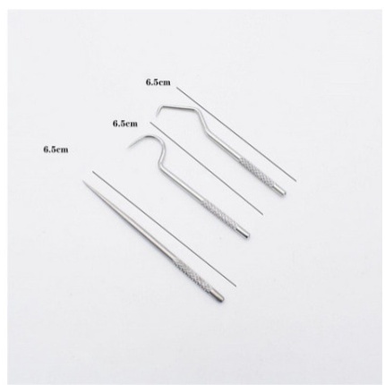 [Gantungan Kunci] Tusuk Gigi Stainless Steel 3 in 1 Tooth Picks Portabel