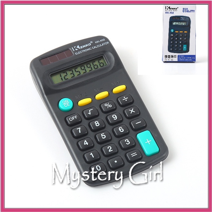 Mysterygirl - Kalkulator 8 Digit Mini Portable Desain Kartun Beruang Dengan Tombol Karet Untuk Pelajar