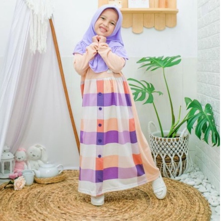 Gamis kaos anak raggakids RG42 salem Ungu