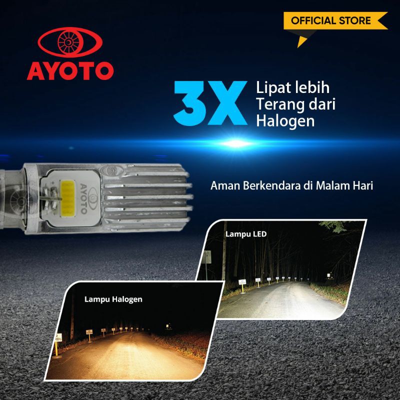 LAMPU MOTOR LED BEBEK MATIC AYOTO M2A AC DC HI LO