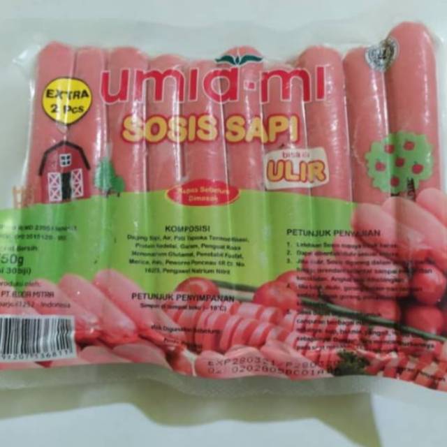 

Umiami / umami sosis sapi ulir 30bj 750gr