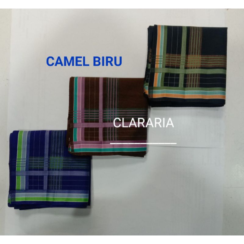 SAPU TANGAN CAMEL BIRU/ KUNING HALUS| KATUN 100% | ISI 3 PCS