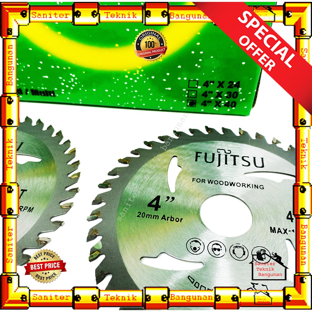 MATA GERINDA KAYU FUJITSU 4&quot; INCH-MATA PISAU GERINDA-SAW BLADE