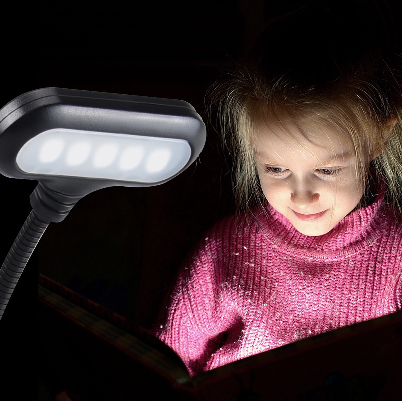 [ Clip-on Adjustable Flexible Gooseneck LED Desk Lamp For Office &amp; Household Study Students Reading ]