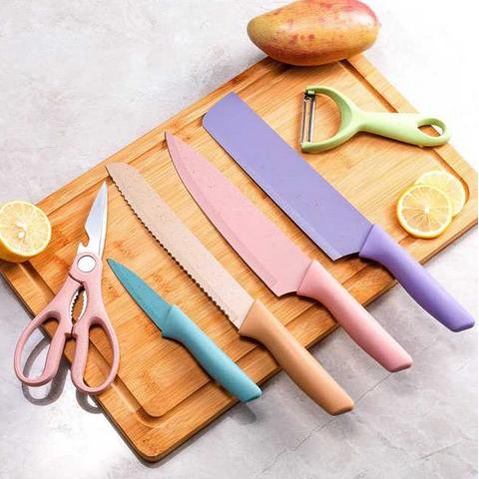 

Pisau Dapur Set Pemotong Pengiris Tajam Colorful Paket Lengkap 6In1 E34Cgpjc3V