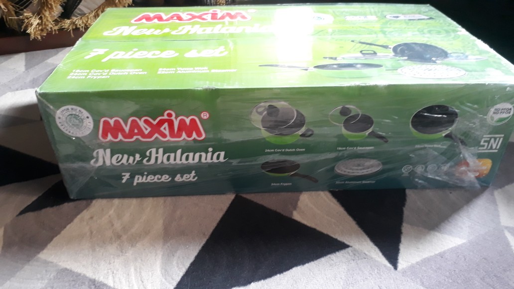 Maxim New Halania 7 Pcs Set . Panci Set 7 Pcs - Hijau . Baru & Original