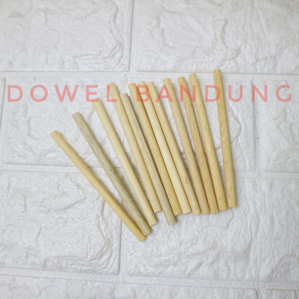 Dowel Kayu 6 mm Panjang 100 mm - Dowel Kayu Stik Bulat Diameter 6mm x 10 cm
