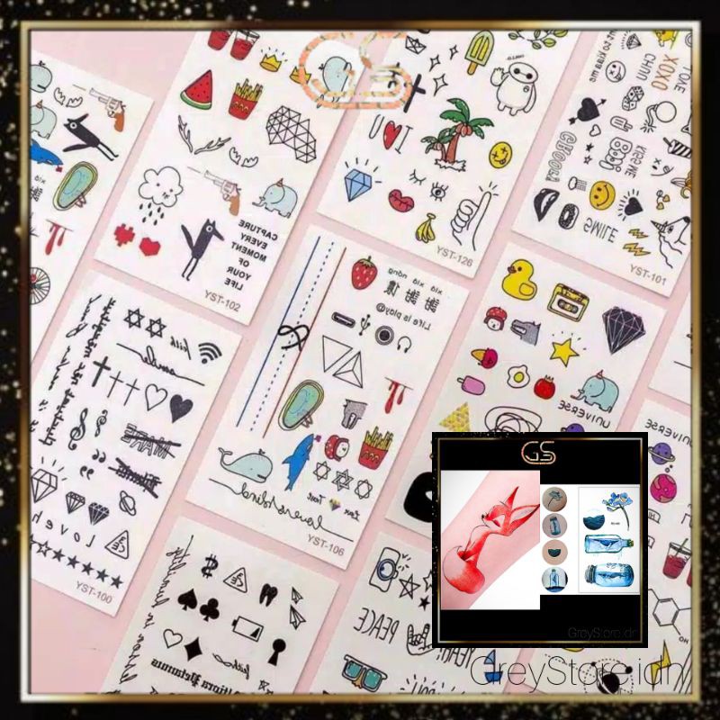 TATO TEMPORARY Sementara Waterproof [10.5cm×6cm] /TEMPORARY TATTOO, Temporer Sticker Anime Stiker