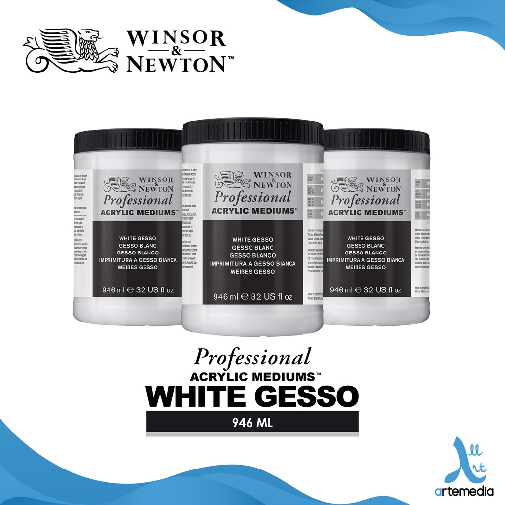 

Winsor & Newton Professional Gesso Putih 946ml Cat Dasar Acrylic Primer untuk Kanvas