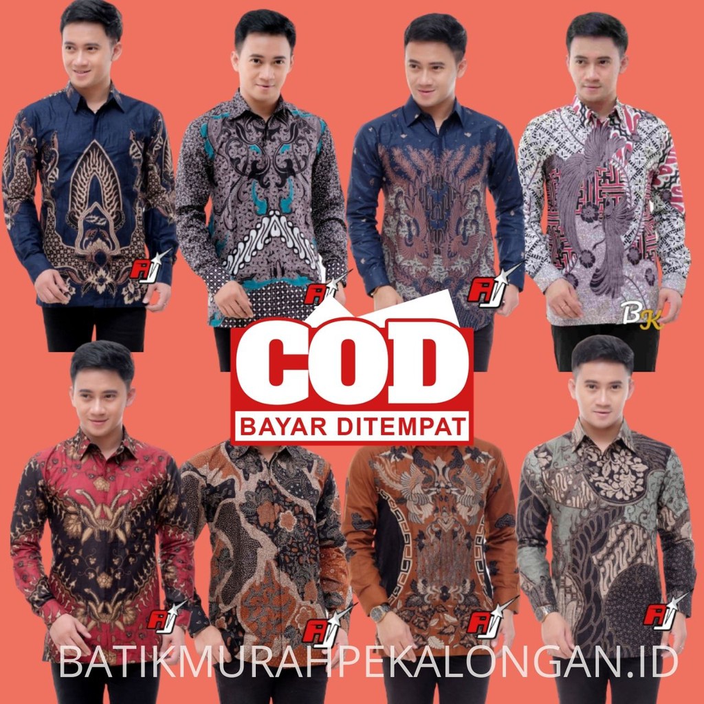 Terlaris Kemeja Batik Kantor Pria Lengan Panjang Fashion Solo Bw 106 DEdjzlu5g77bw