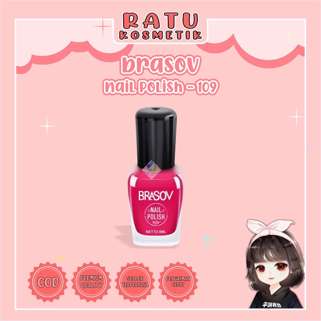 ❤ RATU ❤ Brasov Nail Polish | Kutek Warna 8ml | Cat Kuku Nail Polish 8ml | Merah Pink Bening Nude | Matte | Go Matte