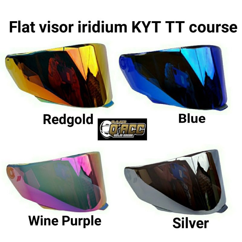 flat visor kyt tt course iridium / kaca helm kyt tt course iridium / visor kyt tt course iridium