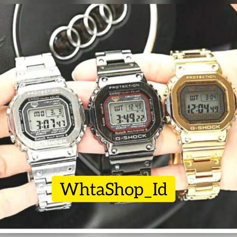 WhatShop_ID CASIO G-SHOCK GMW-B5000 DIGITAL RANTAI STAINLESS
