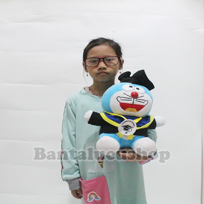 Boneka Doraemon kostum Doraemon Cosplay 30CM