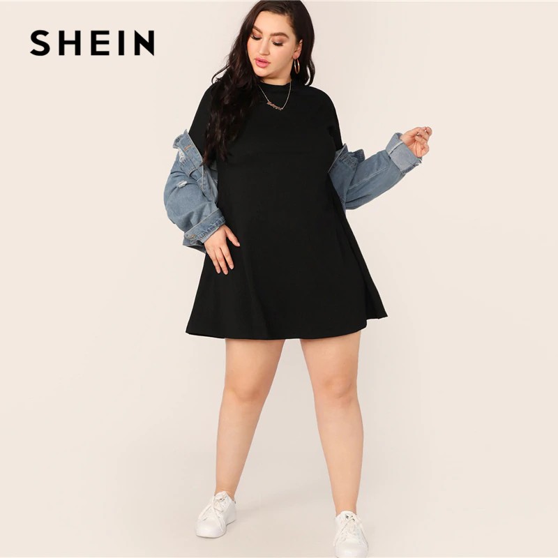 short sleeve swing dress plus size