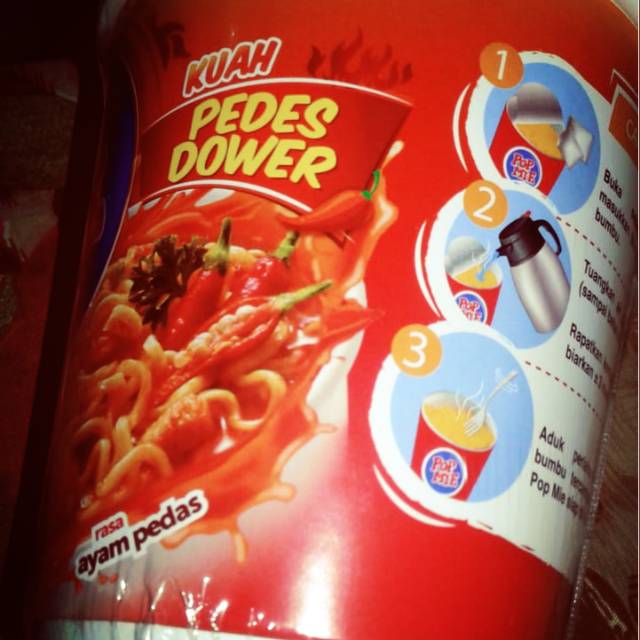 Pop mie Kuah PEDAS DOWER