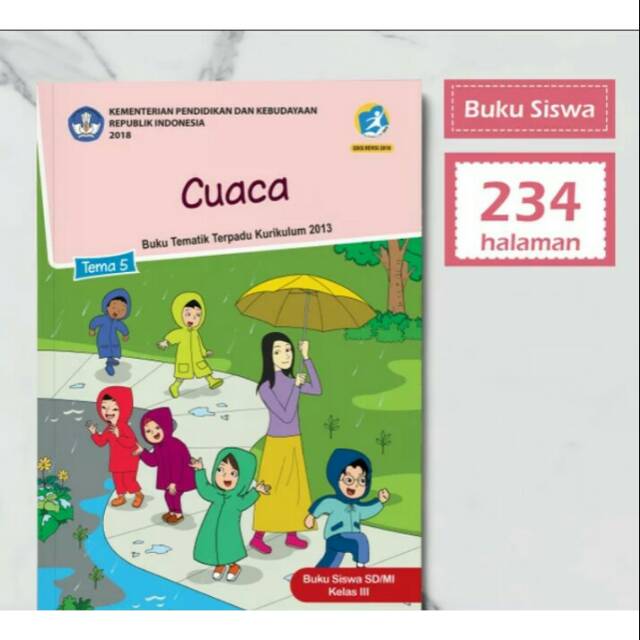 Buku siswa dikbud k13 kelas 3 tema 5 cuaca revisi 2018