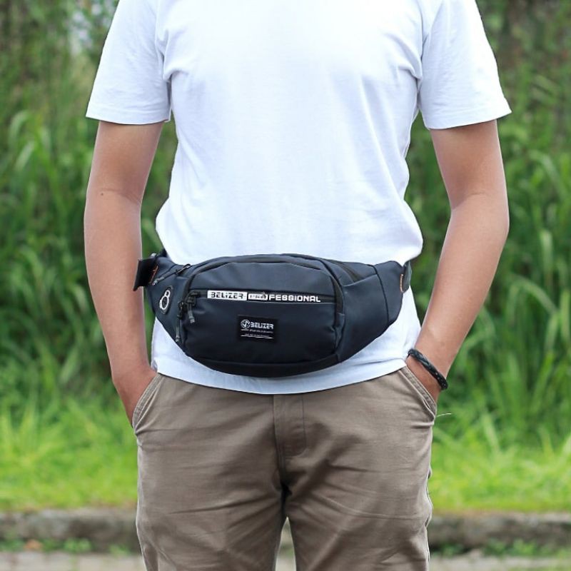 Tas Salempang Pria Selempang Slingbag Waistbag Distro Belizer Premium Waterproof Anti Air Original