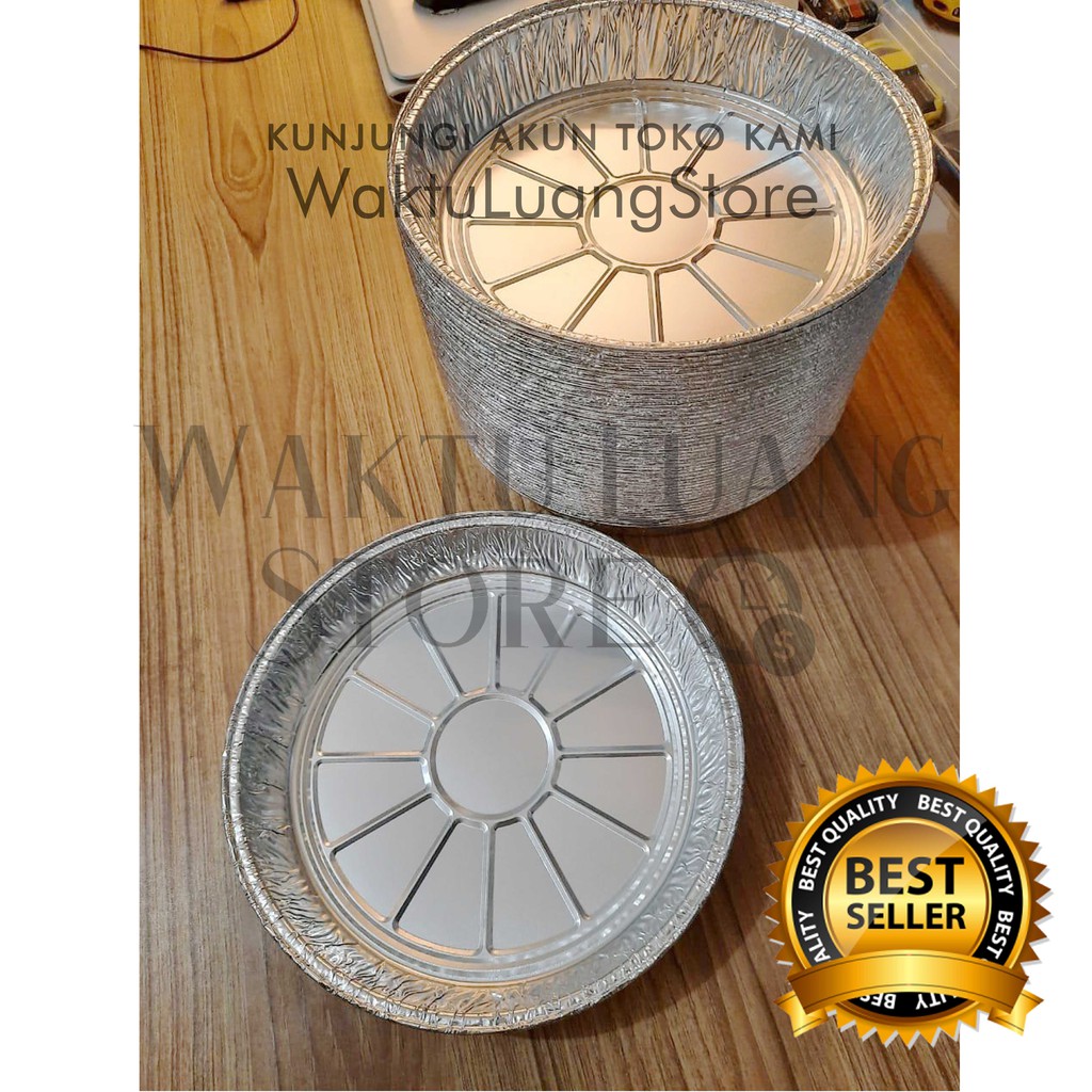 Wadah Aluminium Foil Tray Cup Bulat 20cm Diameter bawah RX 1200 Mentai kebuli lasagna macaroni 20 cm