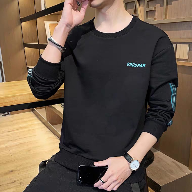 BAJU SWEATSHIRT SOCUPAR-KAOS PRIA LENGAN PANJANG MODEL TERBARU-KAOS DISTRO PRIA TERLARIS