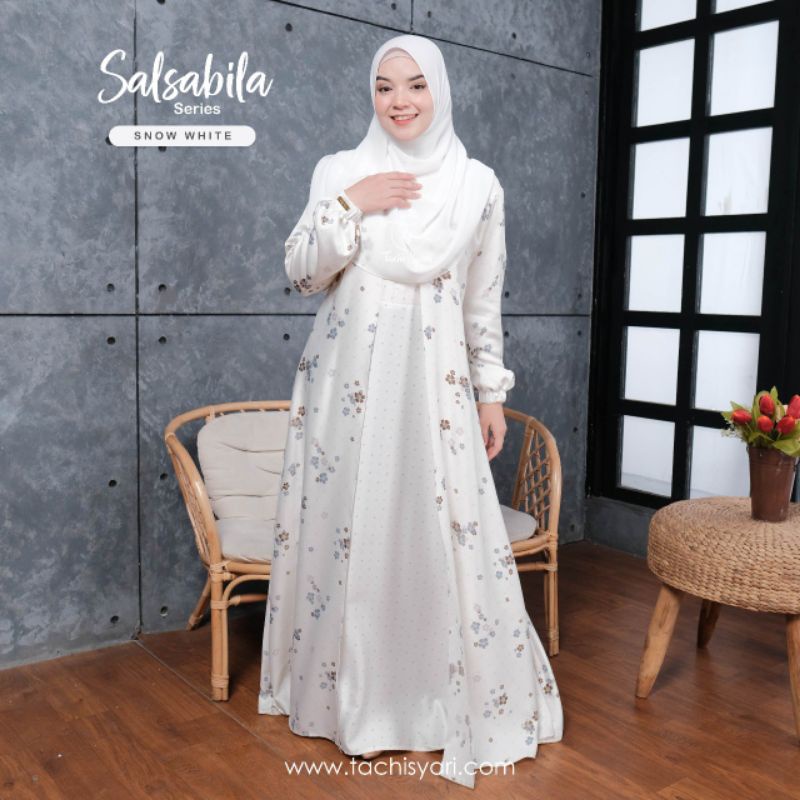 Salsabila series set khimar dan set pasmina Free gift // gamis branded mewah // gamis walimah kondan