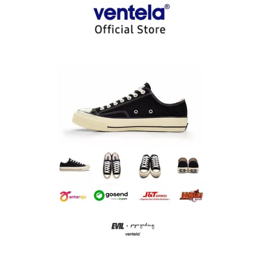 VENTELA SHOES BTS LOW BLACK NATURAL