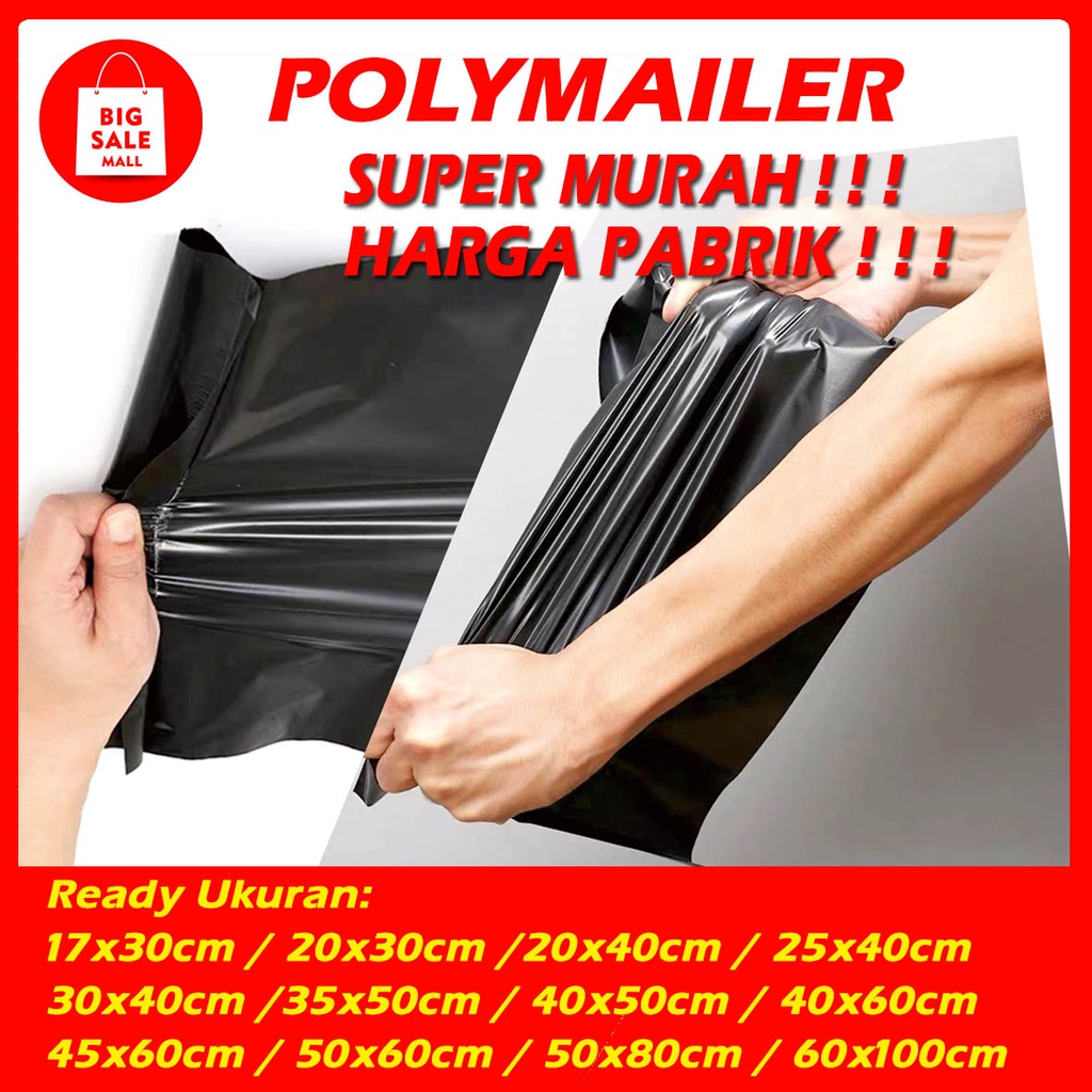 Plastik Polymailer 17x30cm isi 50pcs Kantong Plastik Lem Plastik Packing Online Shop RAJAWALI