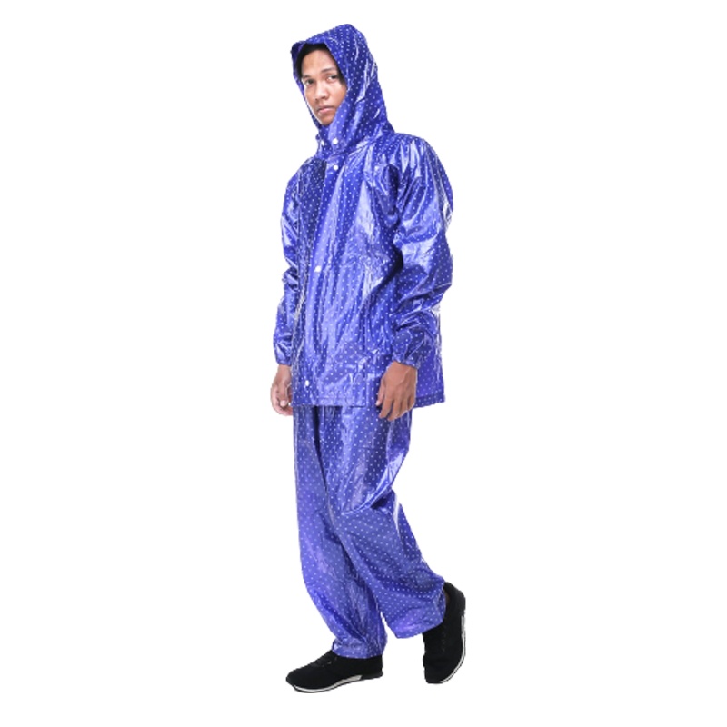 Jas Hujan Setelan Motif Polkadot / Mantel Hujan / Mantel / Raincoat / Jas Hujan Dewasa Baju Celana Polkadot / Jas Hujan Polkadot Dewasa / Jas Hujan Motif / Jas Hujan Jaket Celana