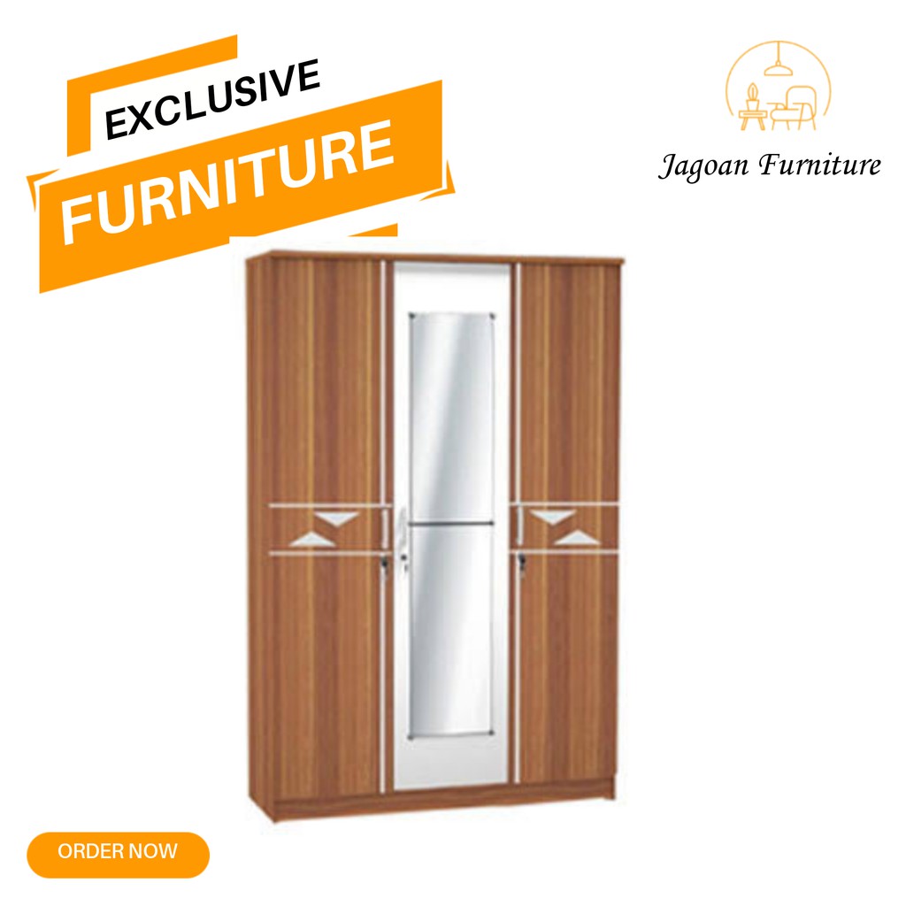 LEMARI PAKAIAN 3 PINTU KACA PANJANG ITALIAN BANDUNG SUMEDANG CIANJUR PURWAKARTA GARUT SUKABUMI