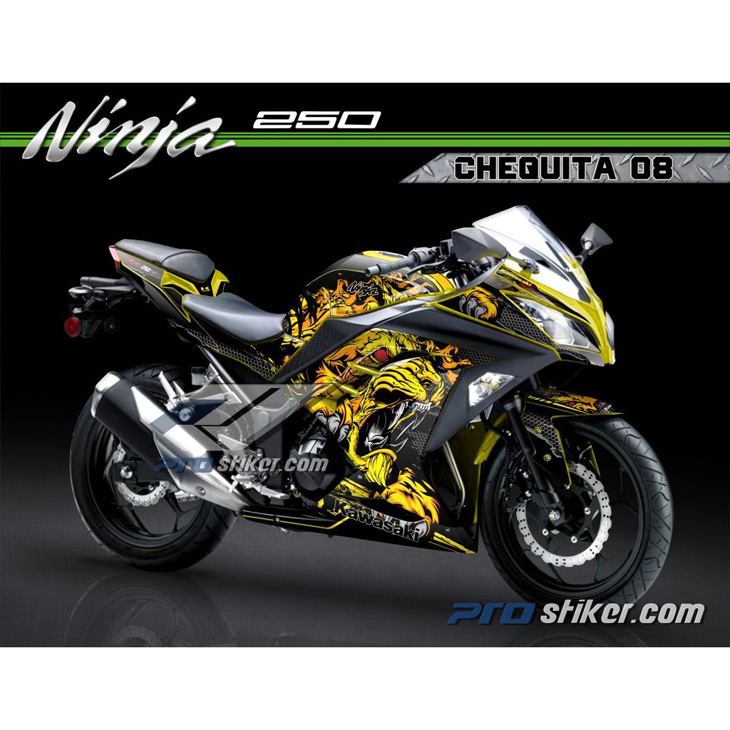 Decal Striping Ninja 250 Fi Gambar Zombie Harimau Chequita Full