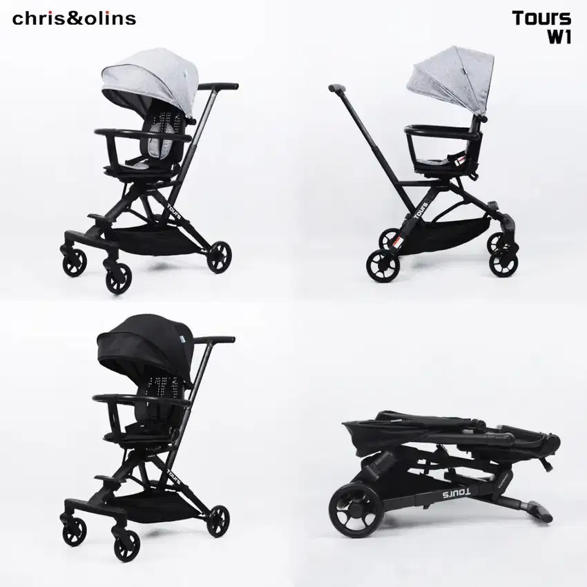 Stroller Kereta Dorong Bayi Chris &amp; Olins W1 Tours Rotate Rider