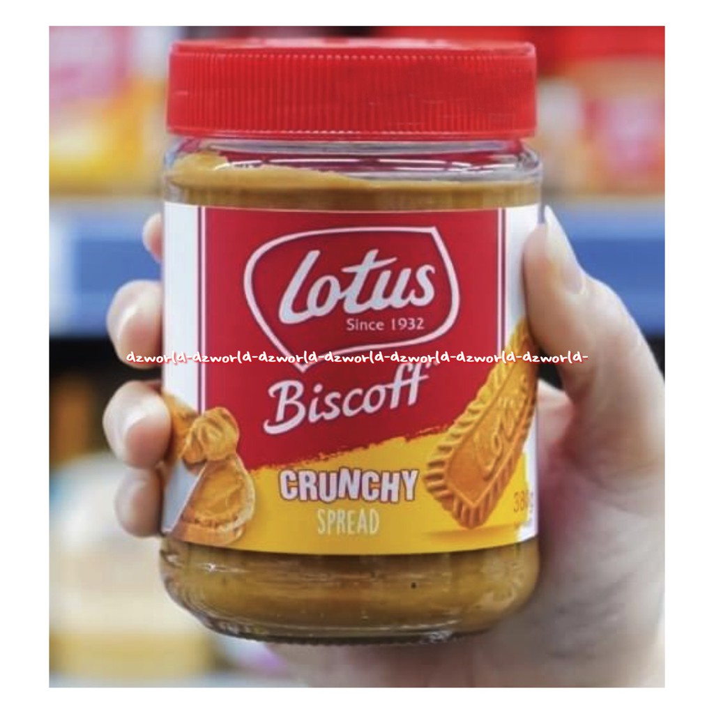 Lotus Biscoff Crunchy Spread 380ml Selai Roti Krispi Kriuk Bread Jam Lottus