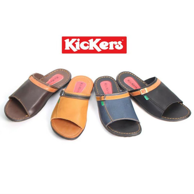 sandal kulit pria kulit asli kickers kasual original murah berkualitas