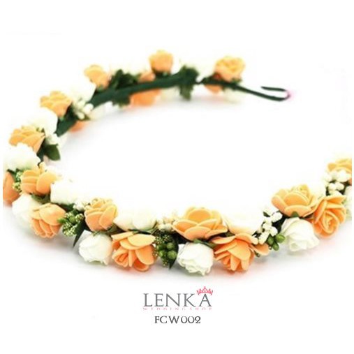 [PRODUK TERMURAH] FLOWER CROWN WEDDING BRIDAL PESTA ANAK BANDO BUNGA FCW002